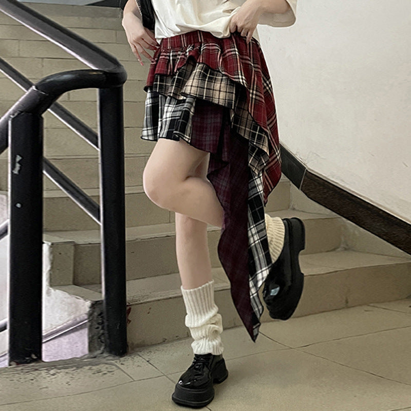 Y2K Plaid Ruffle Layered Skirt - Sweet Street Style