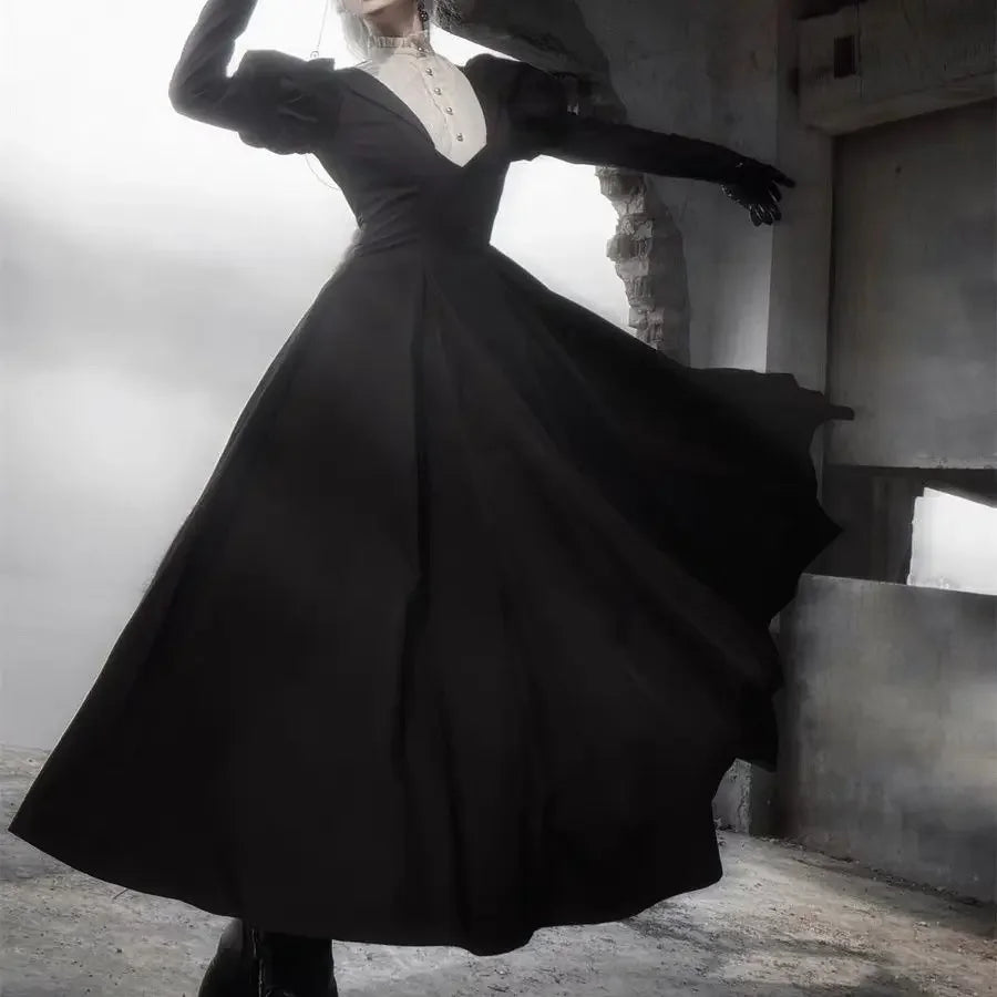 Coalfell Gothic Lolita Dress - Vintage Nun Style