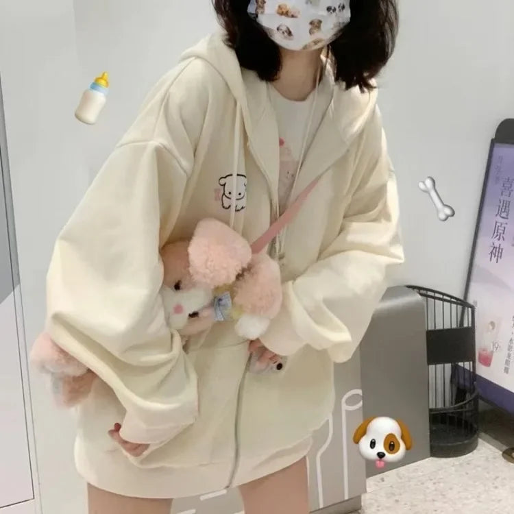 Kawaii Star Embroidered Hoodie - Sweet Kpop Style