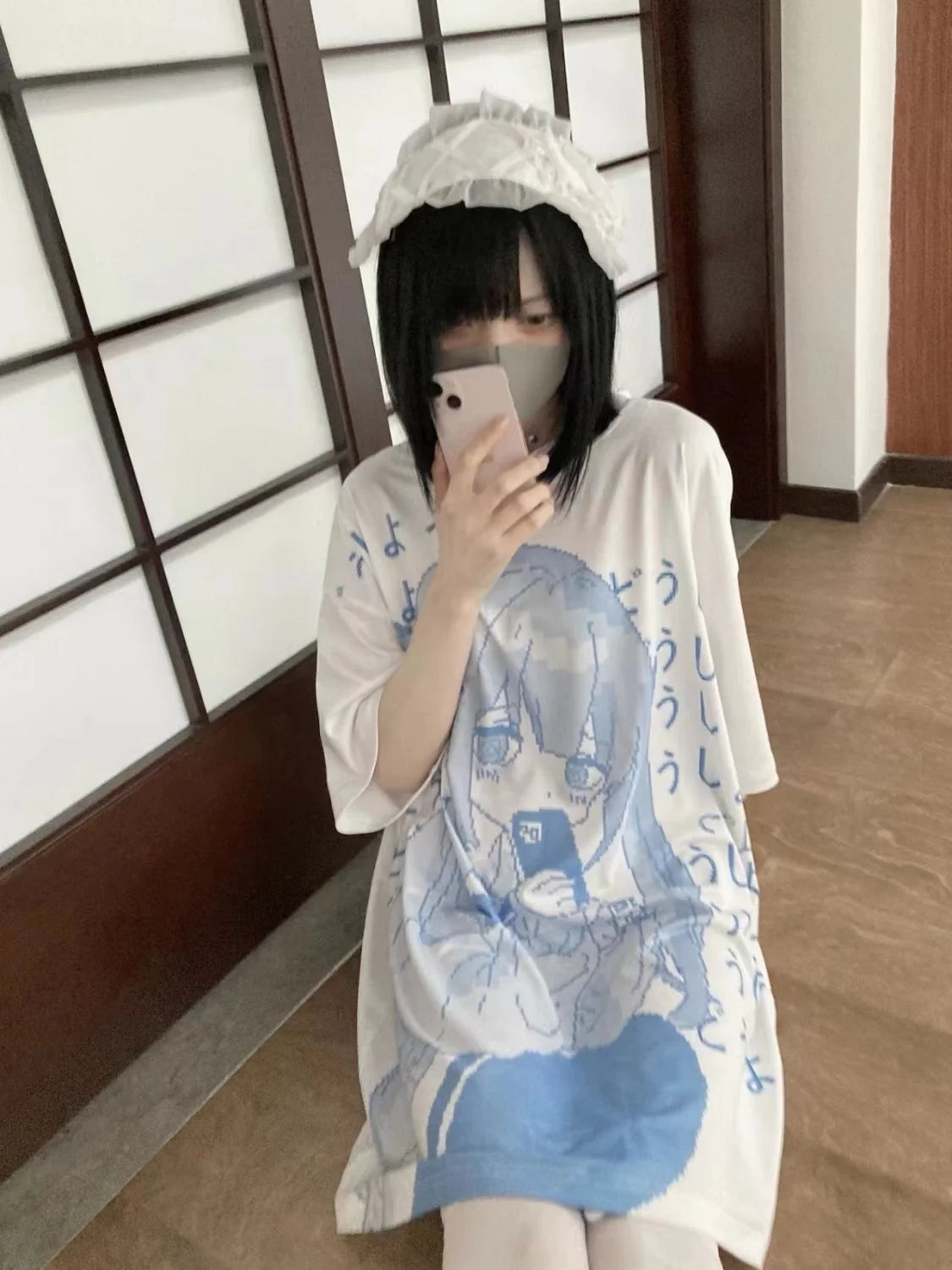 Y2K Japanese Anime Print Tee - Kawaii Aesthetic Short Sleeve
