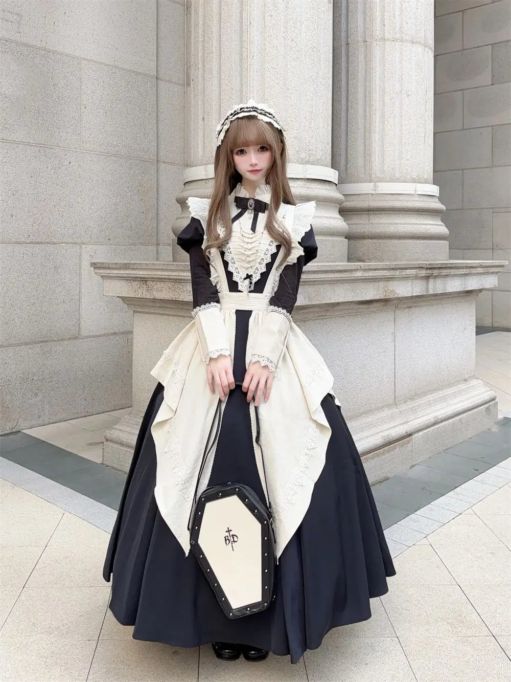 Gothic Lolita Maid Dress - Victorian Lace Cosplay
