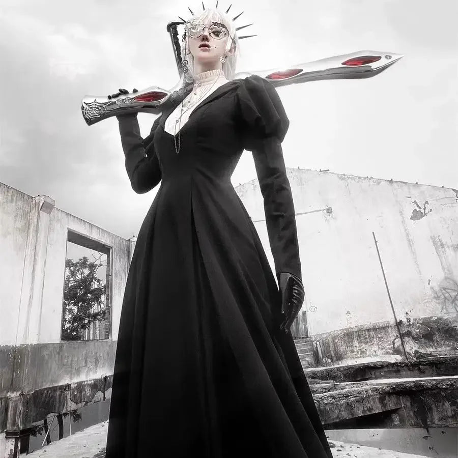 Coalfell Gothic Lolita Dress - Vintage Nun Style