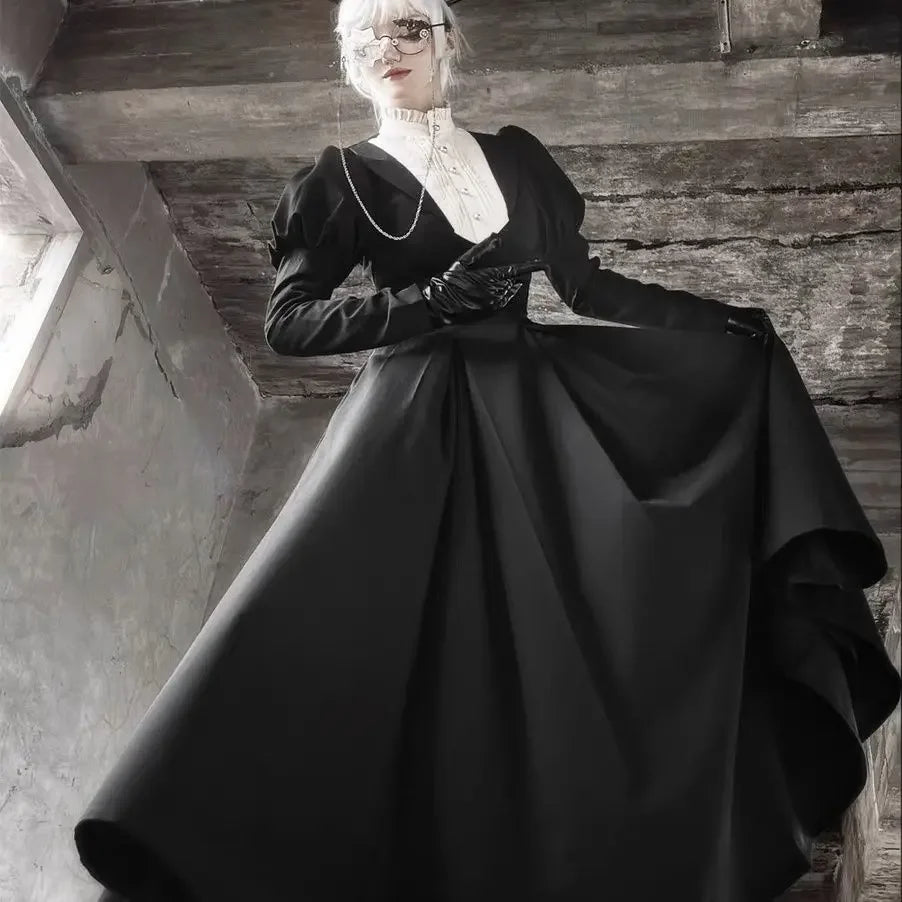 Coalfell Gothic Lolita Dress - Vintage Nun Style