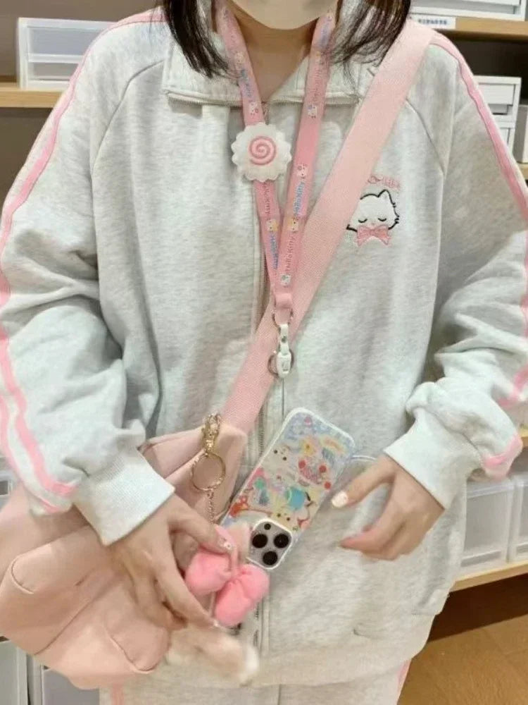 Kawaii Pink Cat Hoodie - Harajuku Oversized Style