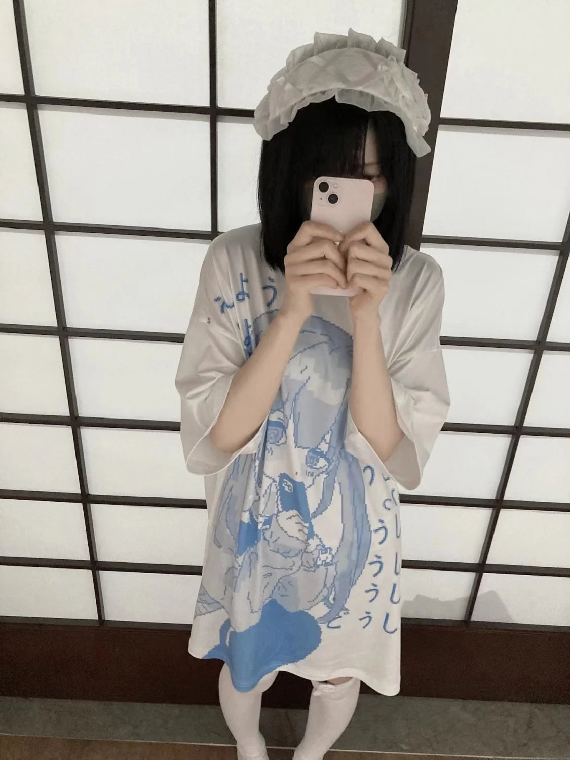 Y2K Japanese Anime Print Tee - Kawaii Aesthetic Short Sleeve