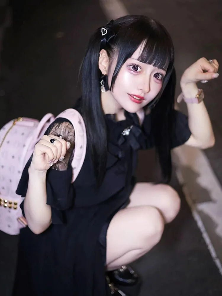 Y2K Kawaii Lolita Mini Dress - Cute Japanese Style