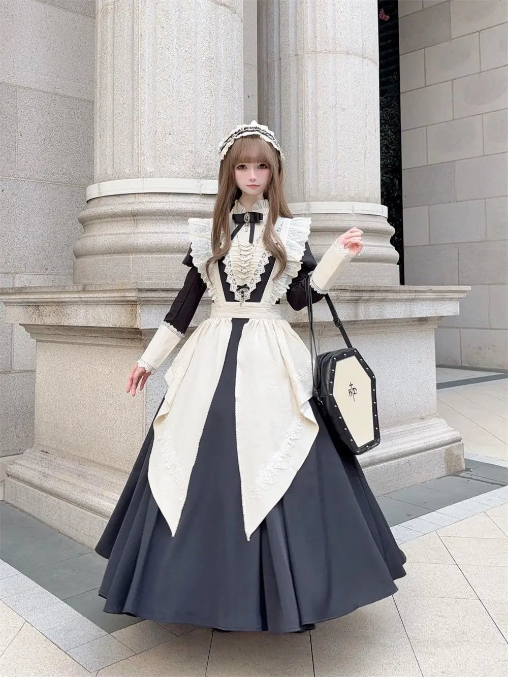 Gothic Lolita Maid Dress - Victorian Lace Cosplay