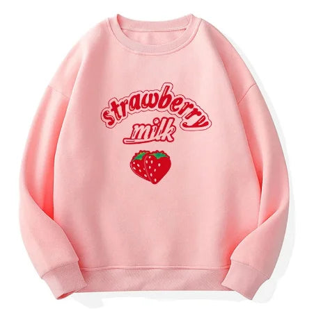 Kawaii Strawberry Sweatshirt - Harajuku Korean Style