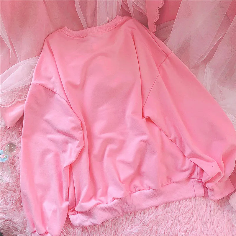 Kawaii Strawberry Sweatshirt - Harajuku Korean Style