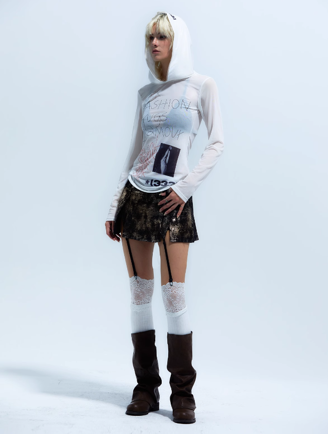 Y2K Gold Punk PU Mini Skirt - Pleated Rock Chic