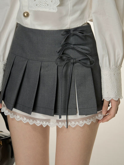 Y2K Ballet Core Lace Mini Skirt - Kawaii Aesthetic