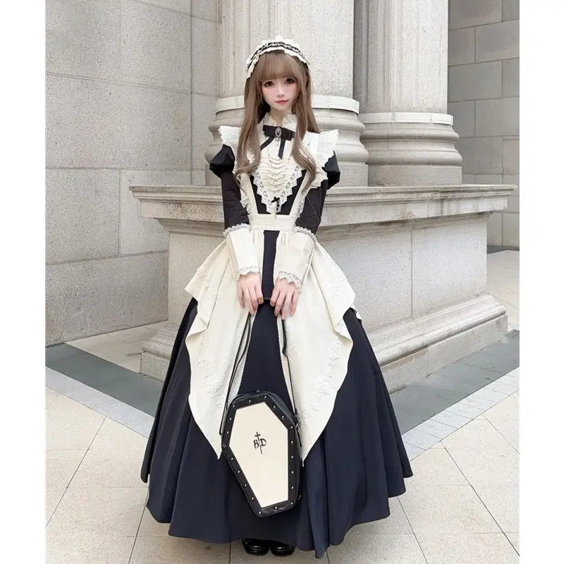 Gothic Lolita Maid Dress - Victorian Lace Cosplay