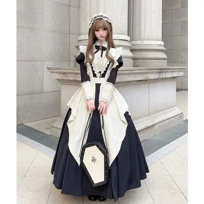 Gothic Lolita Maid Dress - Victorian Lace Cosplay