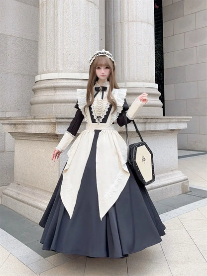 Gothic Lolita Maid Dress - Victorian Lace Cosplay