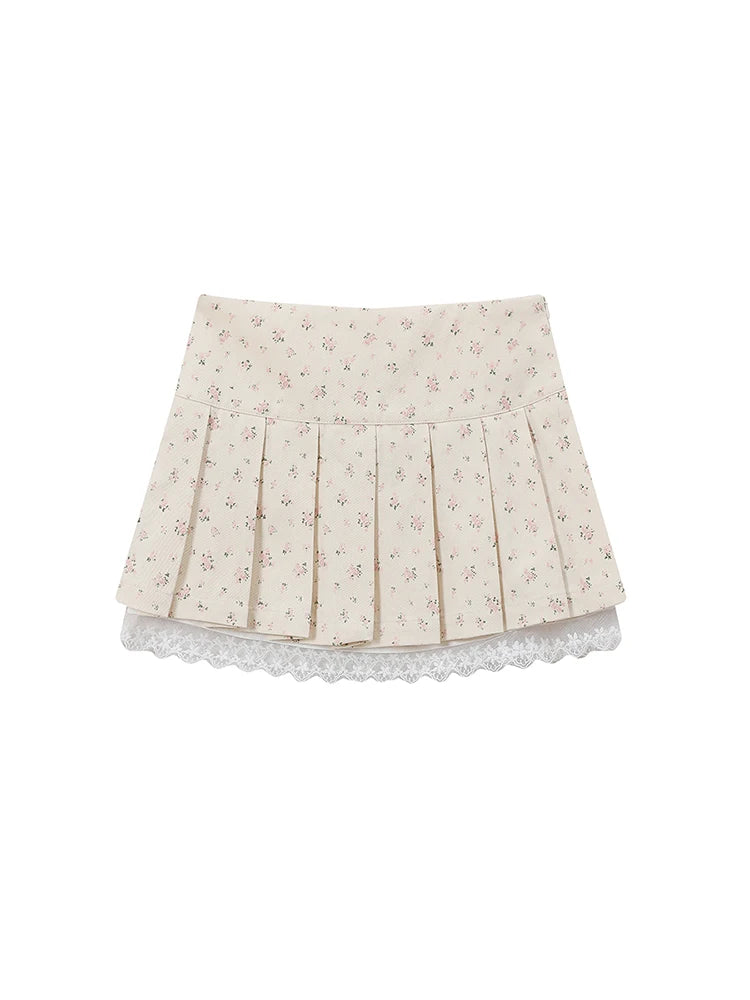 Y2K Ballet Core Lace Mini Skirt - Kawaii Aesthetic